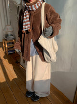 Vilkans High Neck Wool Half Coat