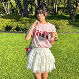 ロフ タイプ プレイ ドット Tシャツ [BERRY MILK]