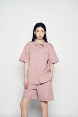 25SS オーバーサイズリップストップショートパンツ ダークピンク