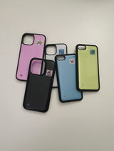 black square patch epoxy phone case