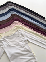 Collage V-Neck Long Sleeve T-Shirt