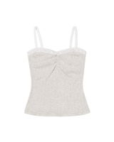 LACE SLEEVELESS- OATMEAL
