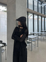 Allure Net See-through Summer Long Sleeve Knit (3 colors)