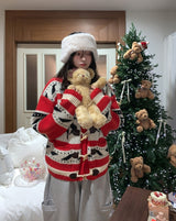 Holiday Nordic Toggle Knit Cardigan