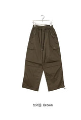 [unisex] Nord Cargo Pocket Nylon Banding Wide Pants