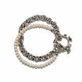 Wild Rose Layered Bracelet Silver