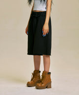 STAR PATCH BERMUDA SWEAT SHORTS_BK