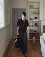 Royden Drape Two-Tuck Wide Slacks