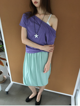 Draped balloon skirt (3color)