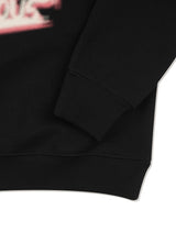 Women's two-tone broken logo crop sweatshirt black(FCE1TS301W)