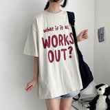 Work boxy fit short-sleeved T-shirt (4 colors) H&L