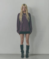 ボタン ロールアップ ルーズフィット ロングスリーブ [Muted purple]