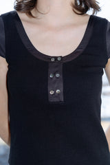 T/T Henry button top (black)