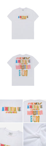 24FW クレヨンドローイングロゴショートスリーブTシャツ ホワイト