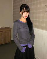 Tenon Tencel Layered Long Sleeve T-Shirt