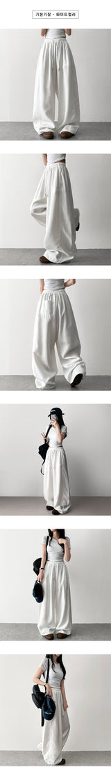 Fodenウエストバンドサイドカットワイドパンツ