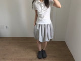 シャーリングドットカラーTシャツ (3color)
