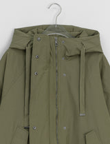 Shoel Hooded Half Duck Down Padded Jumper