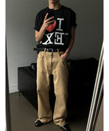 [Unisex] セミクロップハートTシャツ(2color)