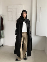 HIGH NECK MAXI TRENCH COAT (3C)