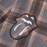 DCxRS ウエスタンリベットフラネルシャツ Brown