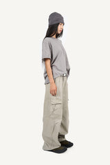 Canvas Cargo Curved Pants