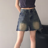 Prit ウォッシングショートデニムショーツ