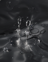 [少女時代 テヨン Piercing] ラブ プラネット ハギーズ ピアス - Silver Color