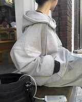 Code Oversized 2-Way Zip-Up Hoodie
