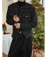 [F/W] Black line tweed jacket(2color)