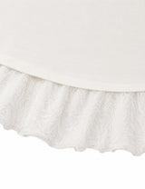SCARF FUR FRILL T-SHIRT(IVORY)