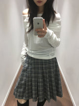 【即日発送】YWD PLAID PLEATS SKIRT + BELT (3color)