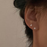 [92.5 silver] Basic stone earring (2size)