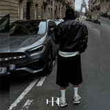 [HFORUS MADE]Blend leather crop jacket
