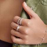[Worn by Hyunyoung Joo]Multi Sparkle 925 Silver +Rhodium Plating Ring R061-03H