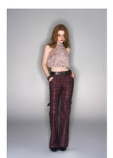 2025 Spring/Summer New Leopard Print Sleeveless Drawstring Adjustable Top