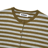 CHERRY STRIPE CARDIGAN [DARK CAMEL]