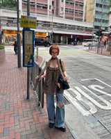 リリーフカッティングストレートワイドデニム
