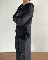ブルースプレーメッシュフードジップアップ