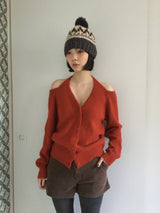 Whistle Angora Halter Neck Cardigan (3color)