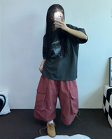 ビッグビッグポケットオーバーバミューダ 🤎🤍❤🖤5カラー