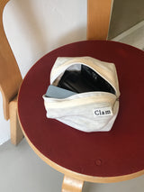 Clam ラウンドポーチ _ オートミールグレー