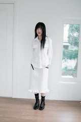stripe see-through long socks(2colors)