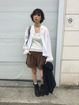 アモン フリル フーデッド ブラウス(2color)