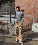 ベールレイヤードVネックニット
