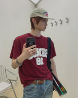 チェント パッチ レタリング ショートスリーブ Tシャツ