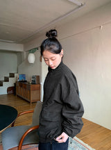 [unisex] カンボフウォッシュ加工オーバーボンバージャケット