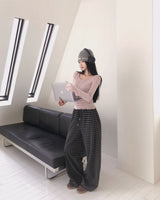 メローデザインロングスリーブカットソー (or Long-Sleeve Top)