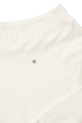 [ID] Logo Off-Shoulder Sweatshirt (Choker Set) (Ivory) 
