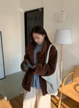Vilkans High Neck Wool Half Coat